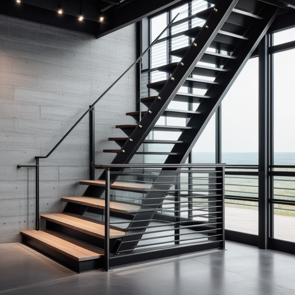 Escalier métallique sur mesure réalisé par Terrat Métallerie
